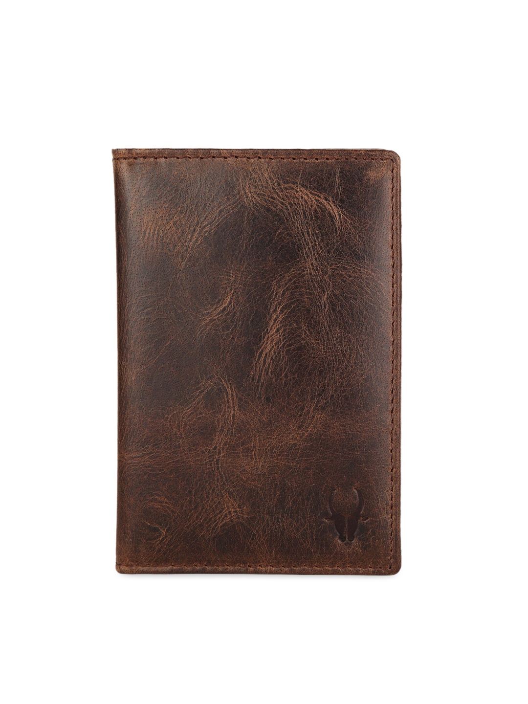 

WildHorn Unisex Brown Solid Leather Passport Holder