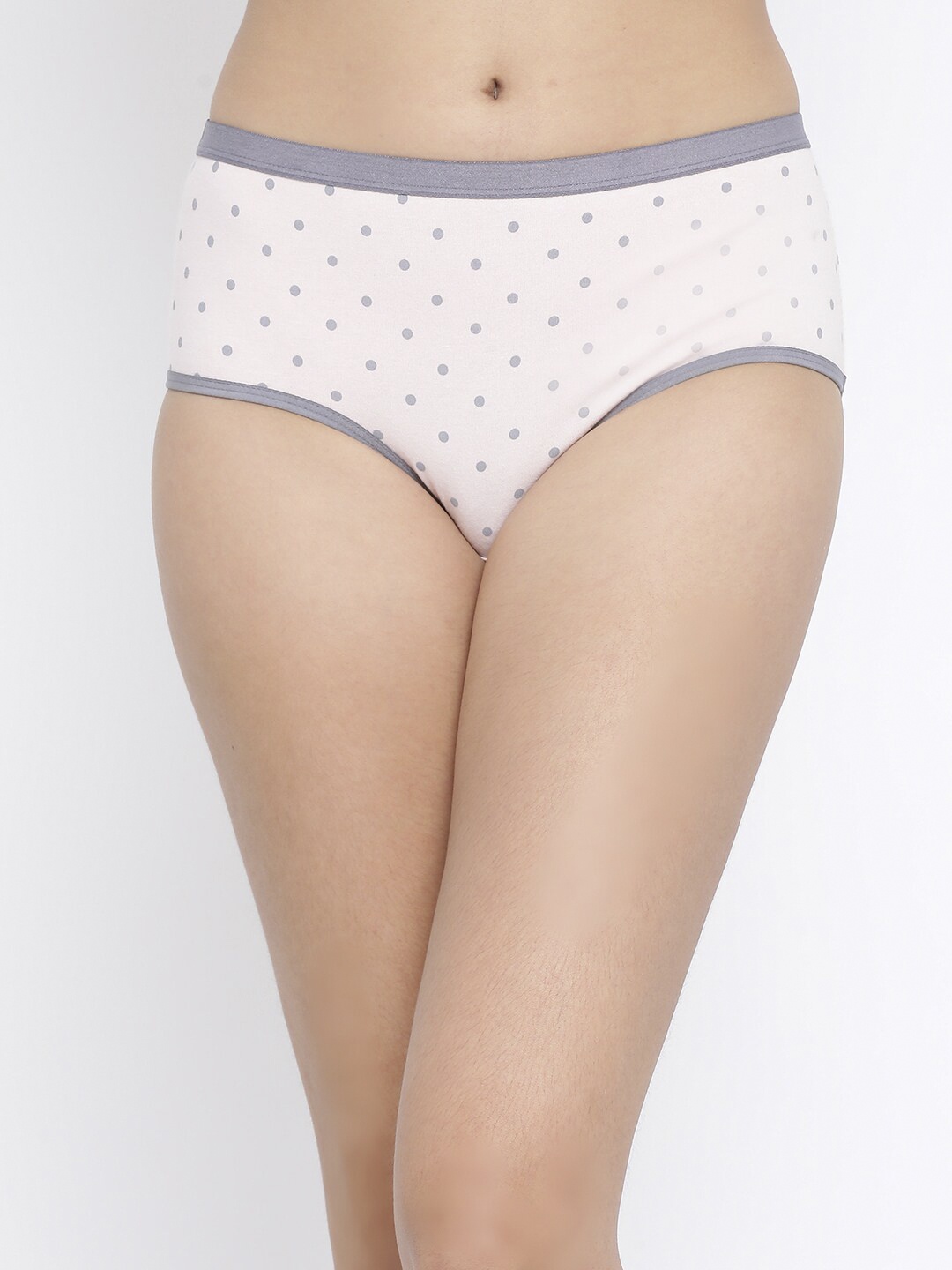 

Clovia Women Off-White & Purple Printed Hipster Briefs PN3450S22S