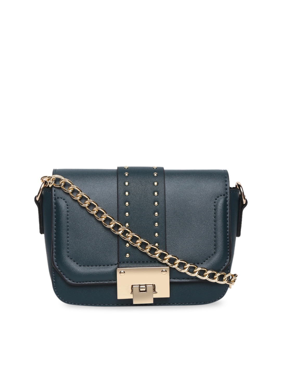 

Forever Glam by Pantaloons Teal Blue Solid Sling Bag