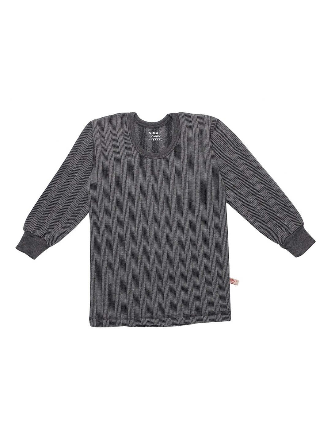 

VIMAL JONNEY Infant Kids Grey Striped Thermal Top thRNFS__01