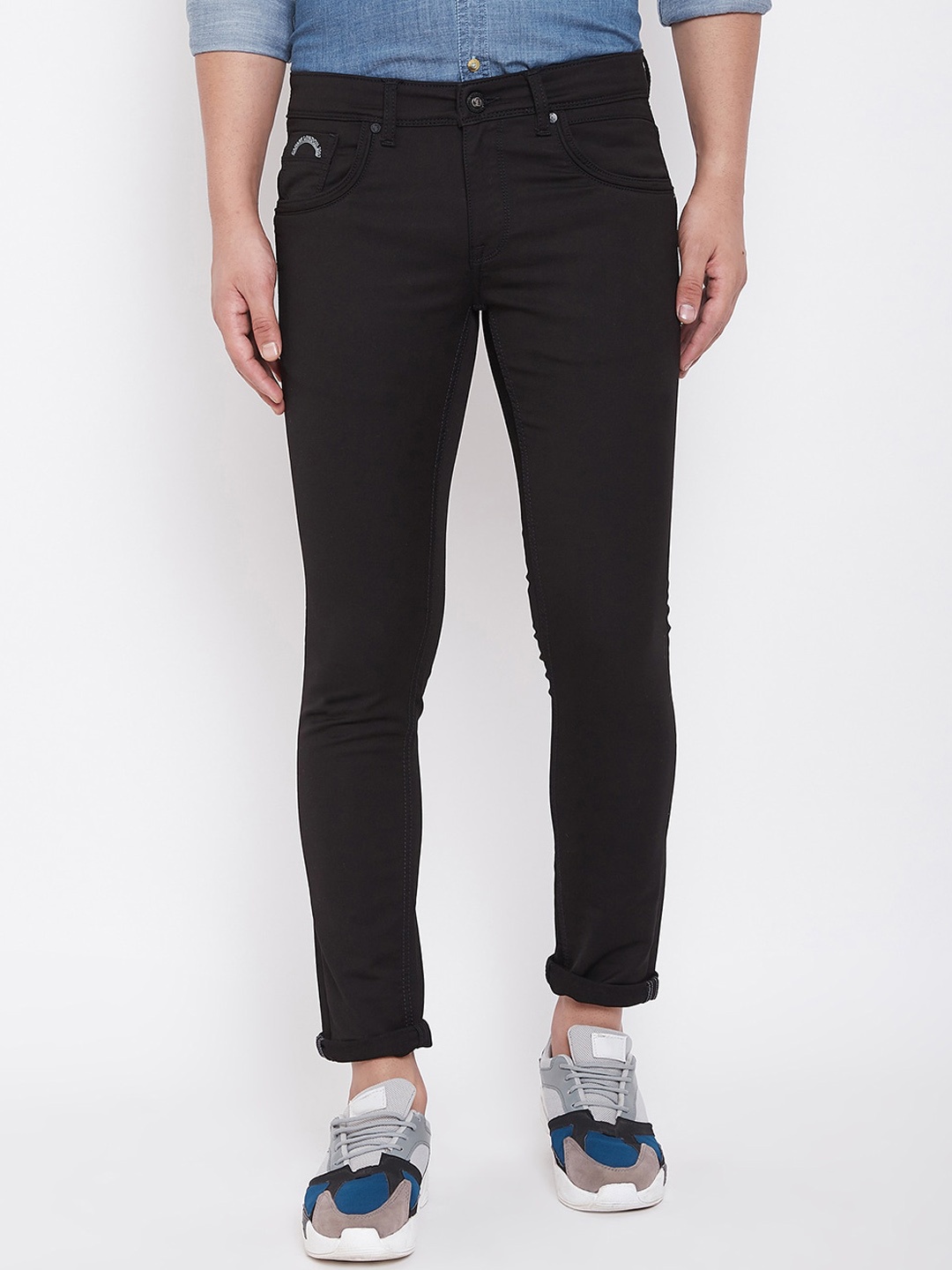 

Canary London Men Black Skinny Fit Low-Rise Clean Look Stretchable Jeans
