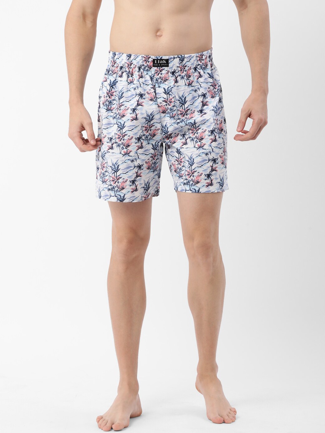 

Llak Jeans Men White & Red Printed Pure Cotton Boxers