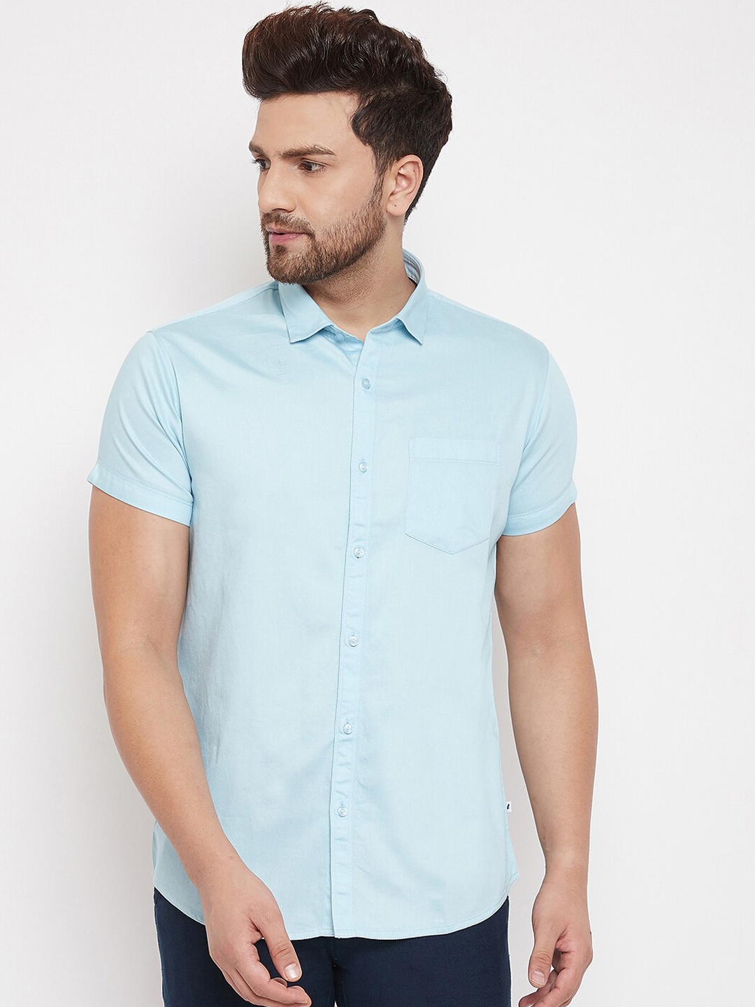 

Canary London Men Blue Smart Slim Fit Solid Casual Shirt