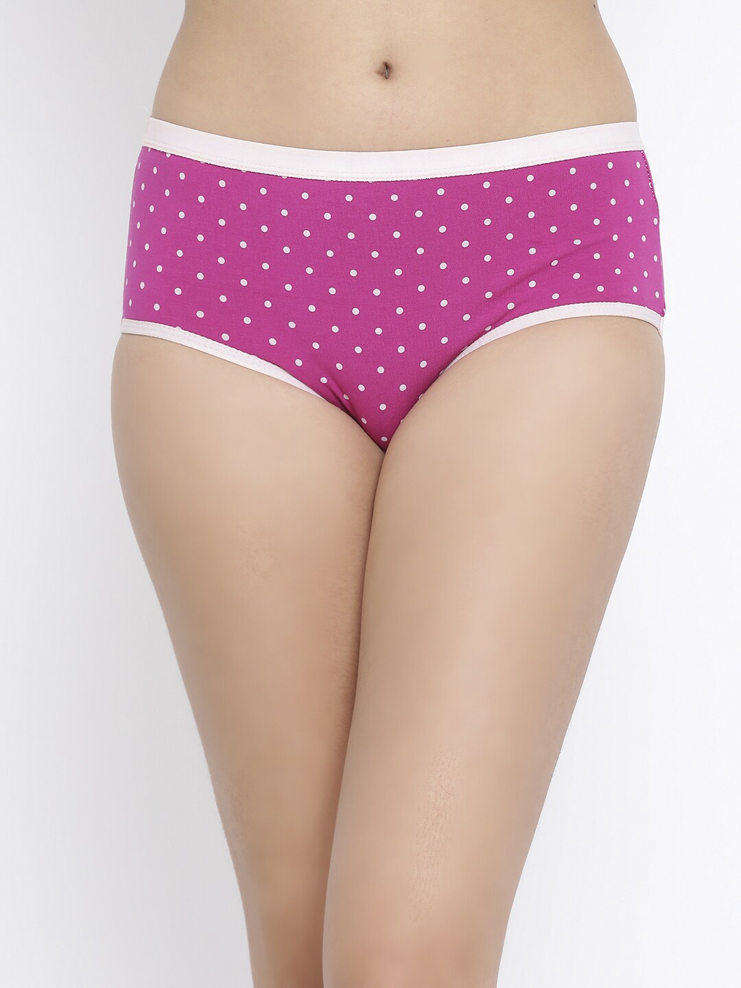 

Clovia Women Pink & White Polka Dot Print Hipster Briefs PN3450S14S