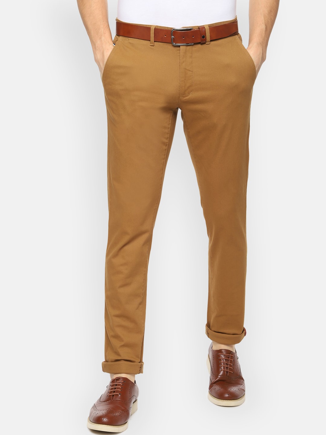 

Van Heusen Sport Men Khaki Slim Fit Solid Chinos