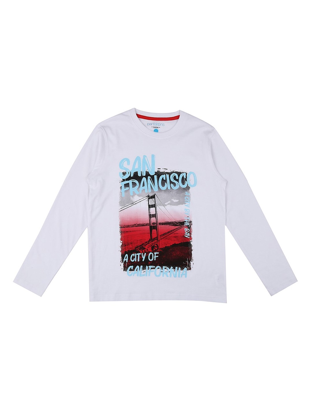 

Pantaloons Junior Boys White Printed Round Neck T-shirt