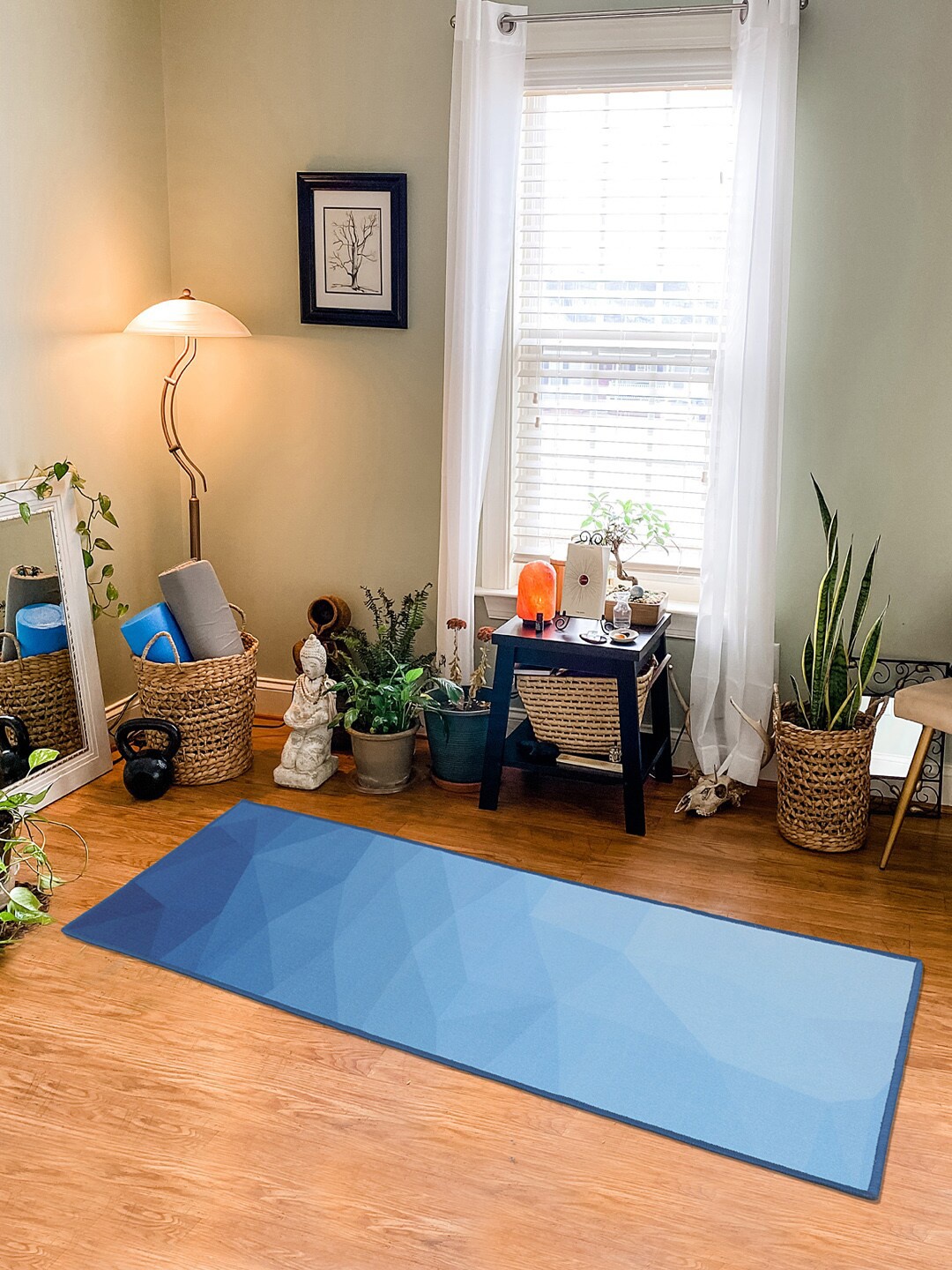 

RUGSMITH Unisex Blue Solid Printed Anti Skid Premium Yoga Mat