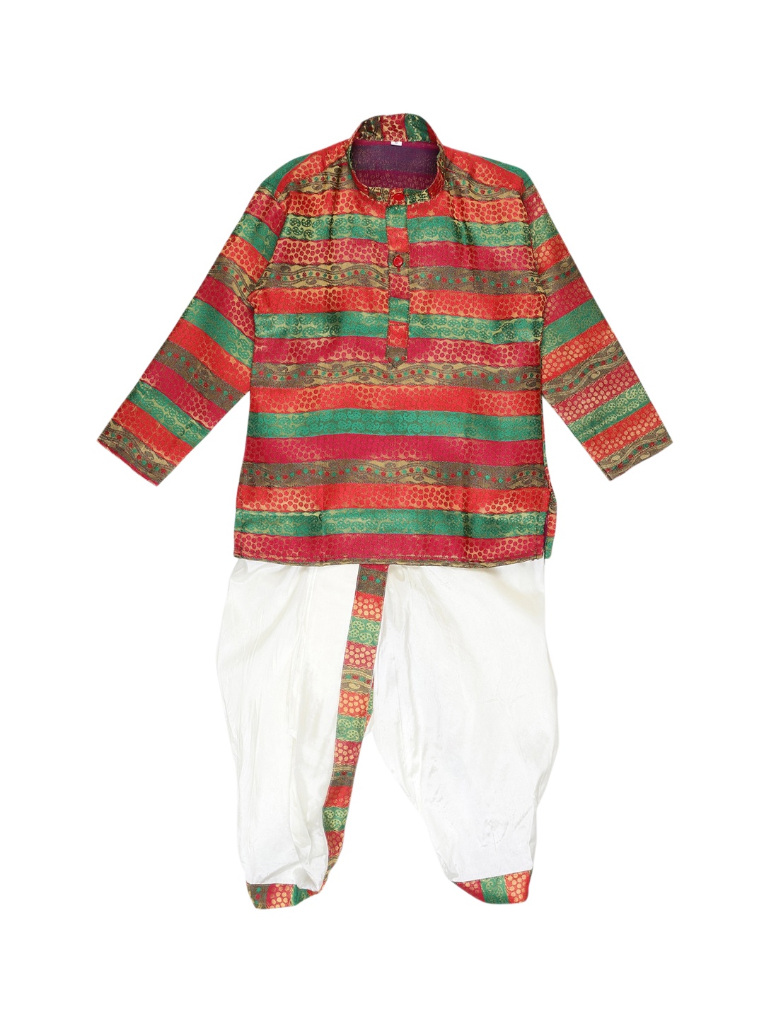 

Sethukrishna Boys Multicoloured & White Printed Kurta with Dhoti Pants, Multi