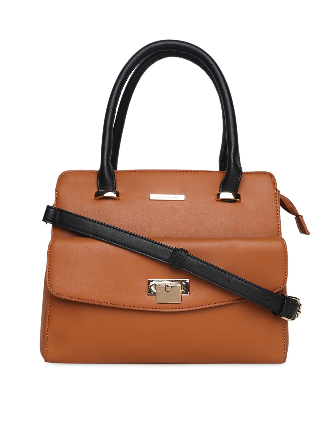 

Forever Glam by Pantaloons Tan Brown Solid Handheld Bag