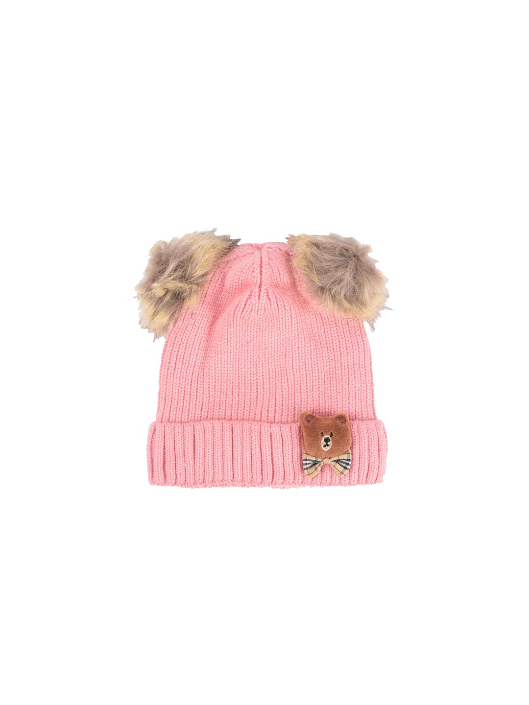 

Yellow Bee Girls Pink Solid Beanie