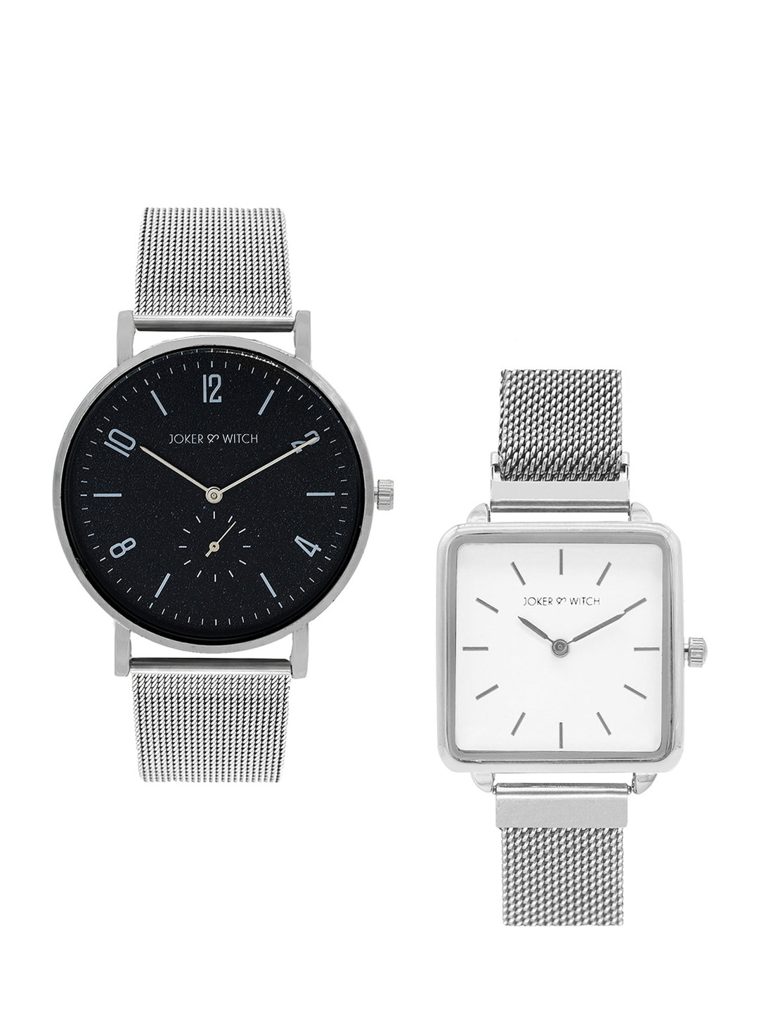 

Joker & Witch Jim & Clare Couple Watches JWCW55, Silver