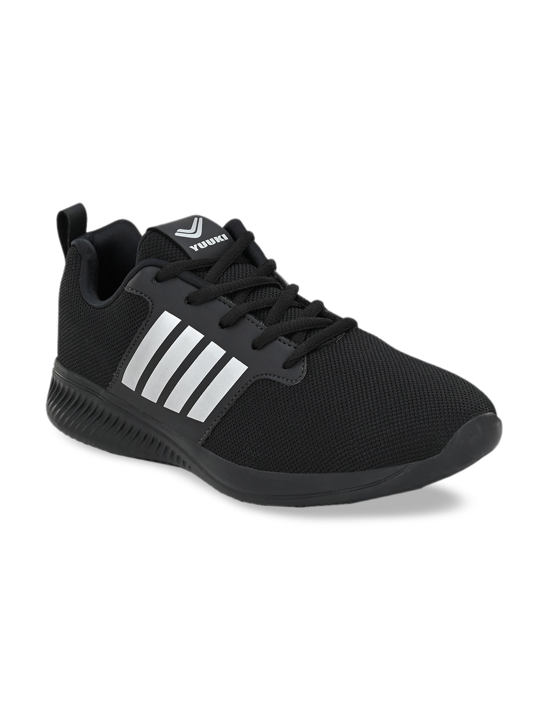 

Yuuki Men Black Mesh Mid-Top Running Shoes