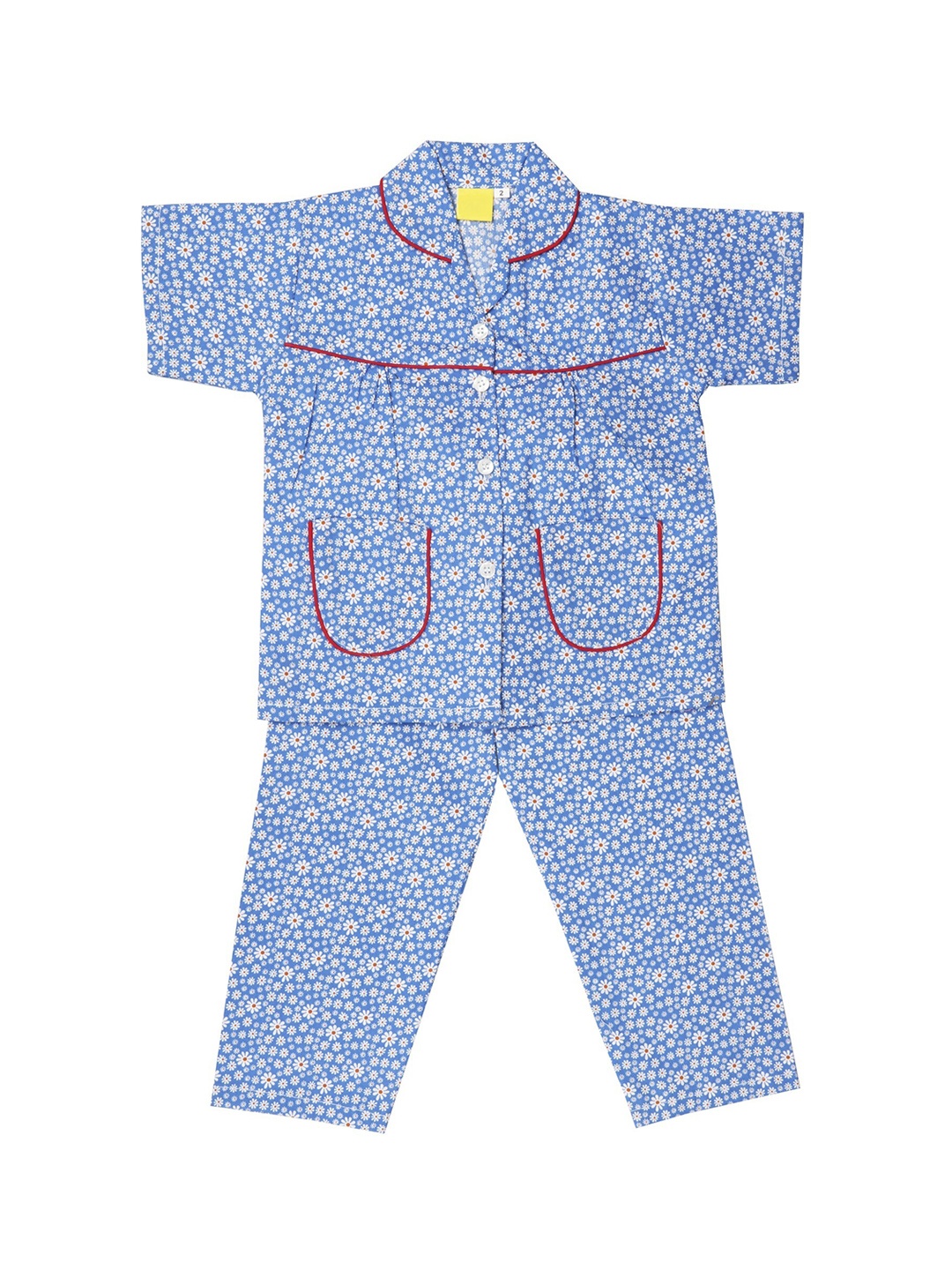 

The Magic Wand Girls Blue Printed Night suit