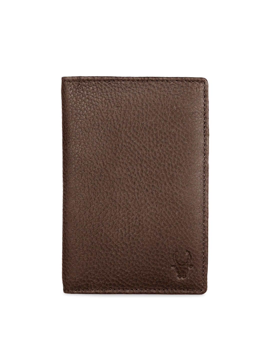 

WildHorn Unisex Brown Solid Leather Passport Holder