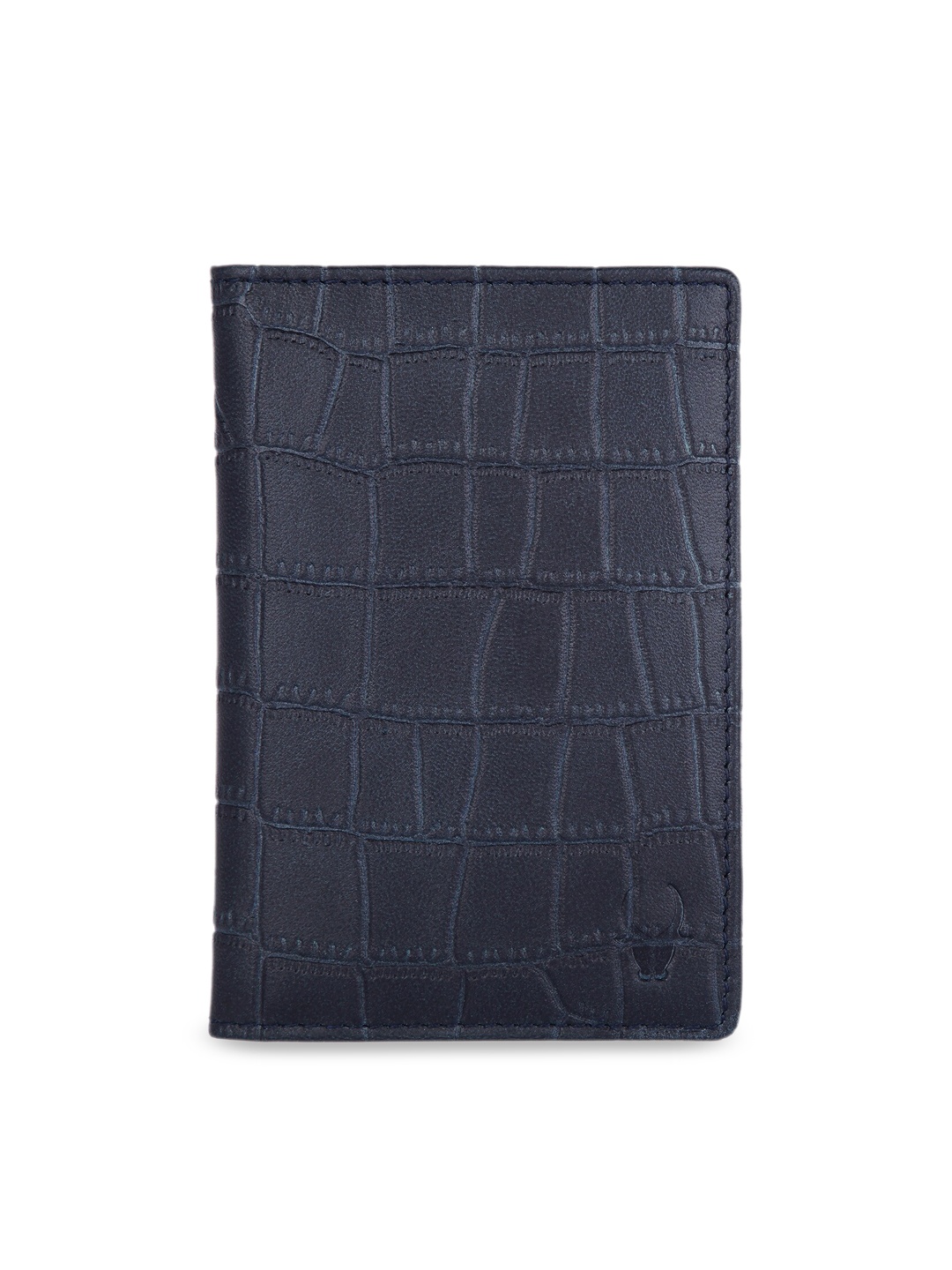 

WildHorn Unisex Navy Blue Textured Passport Holder
