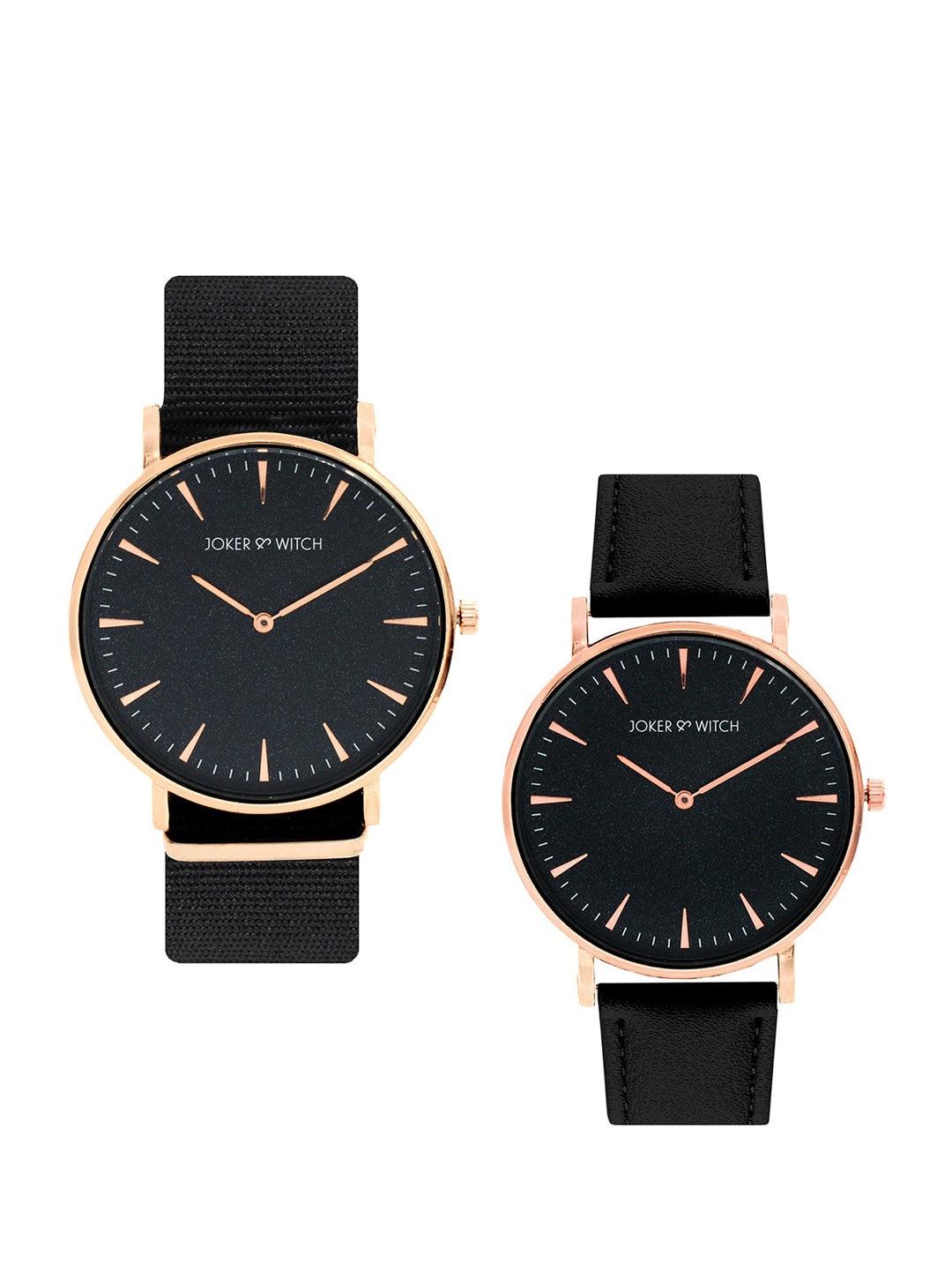 

Joker & Witch John & Yoko Couple Watches Gift Set JWCW59, Black