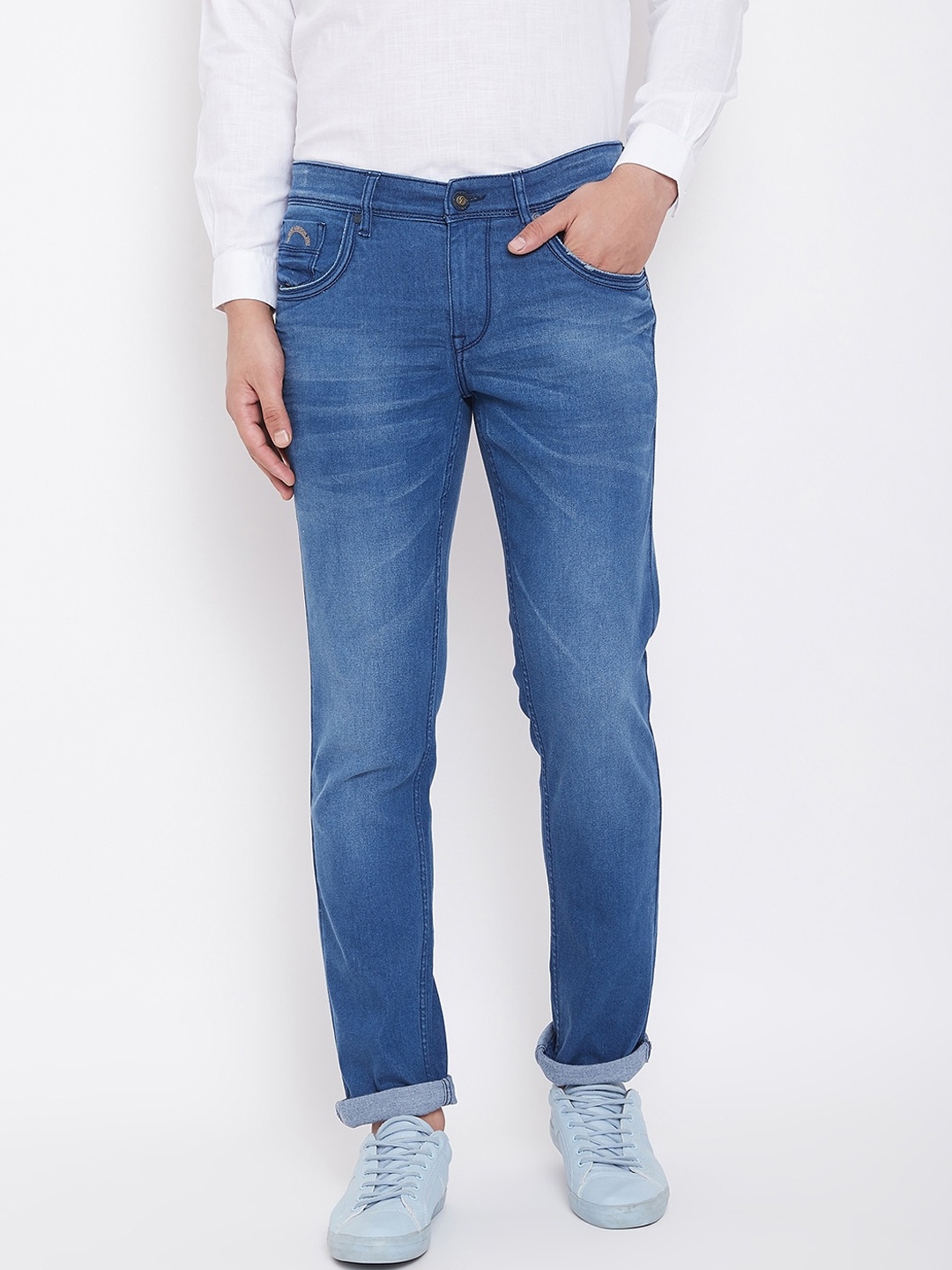 

Canary London Men Blue Slim Fit Low-Rise Clean Look Stretchable Jeans