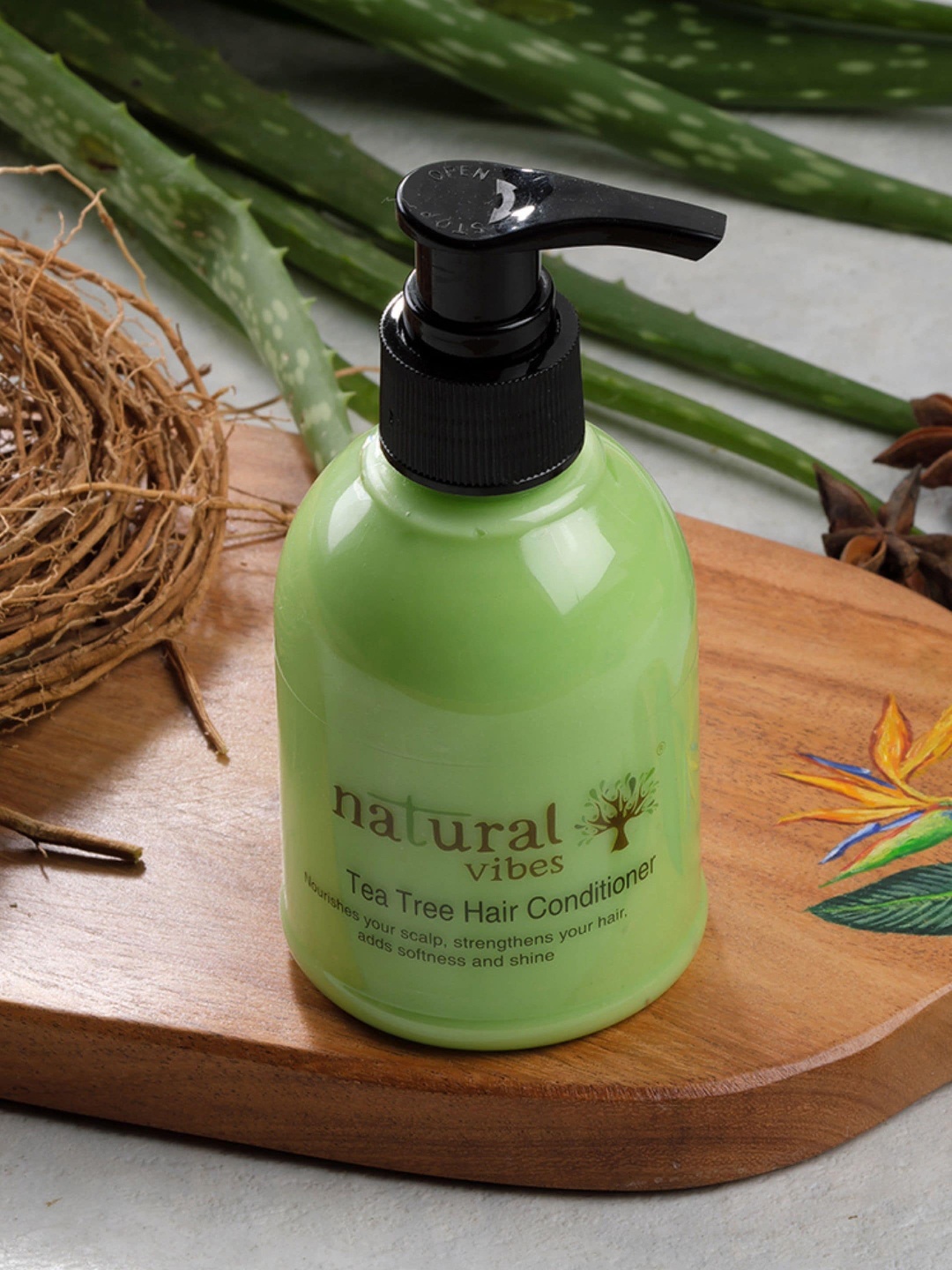 

natural vibes Unisex Green Ayurvedic Tea Tree Hair Conditioner 150 ml