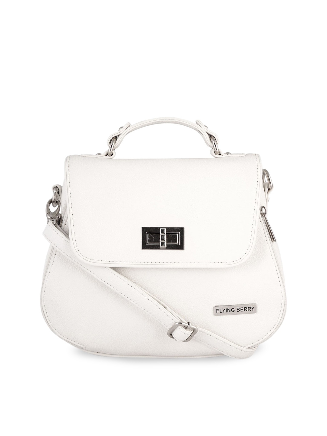 

FLYING BERRY White Solid Satchel