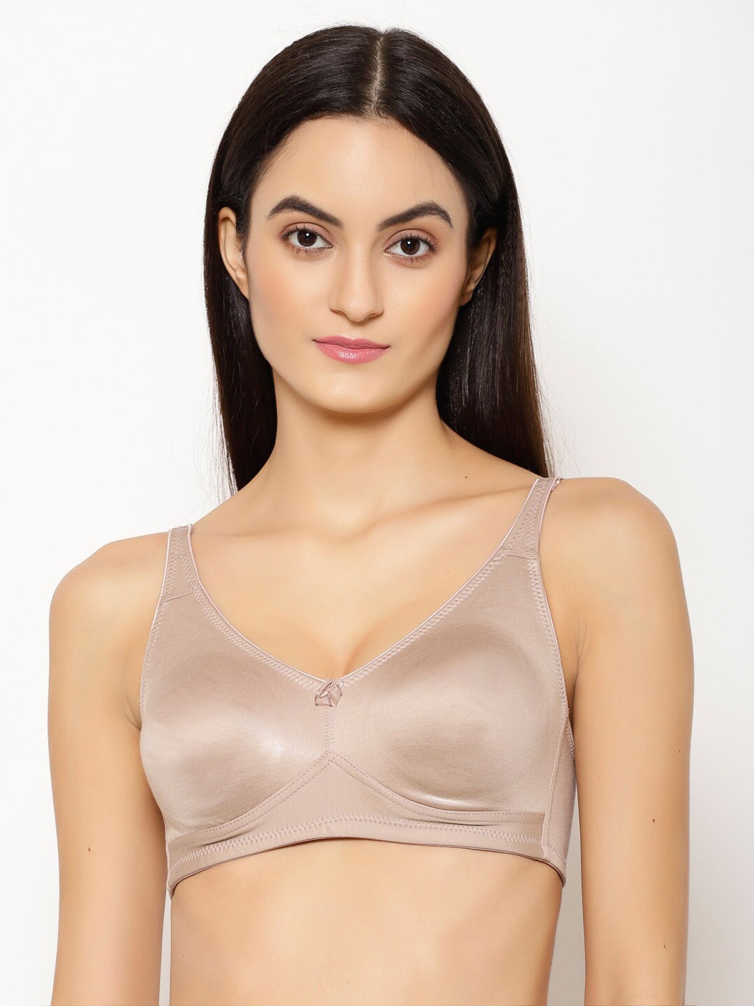 

Floret Gunmetal-Toned Solid Non-Wired Non Padded Minimizer Bra T3054_Mineral_30D, Metallic