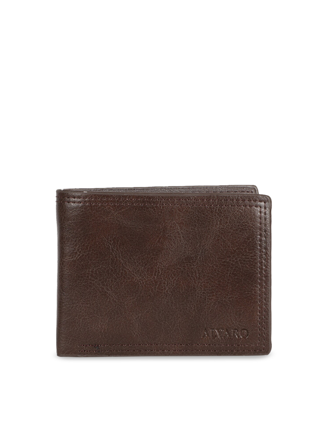 

Alvaro Castagnino Men Brown Textured Two Fold Wallet