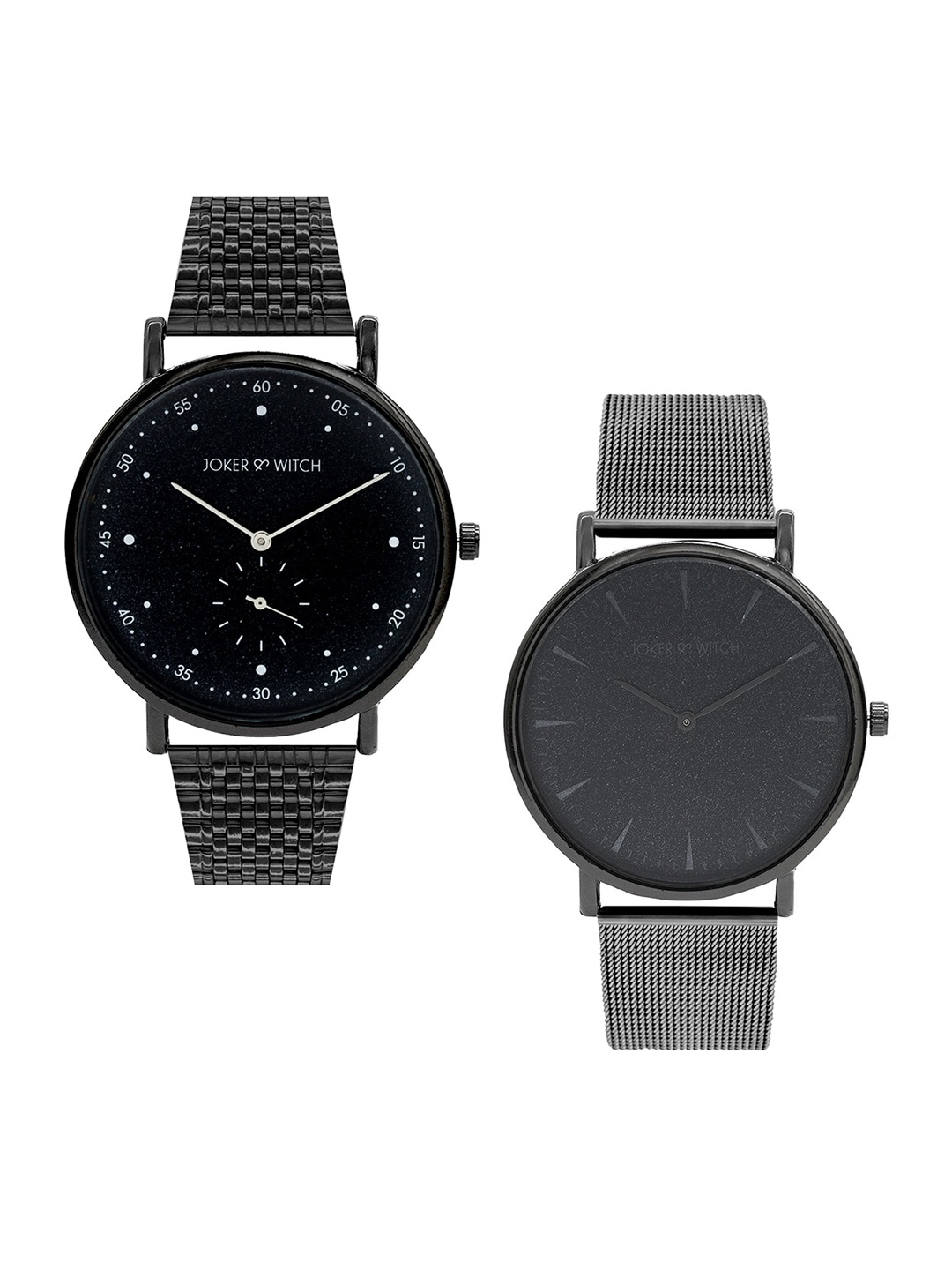 

JOKER & WITCH Unisex Black Bugs & Lola Couple Watches JWCW44