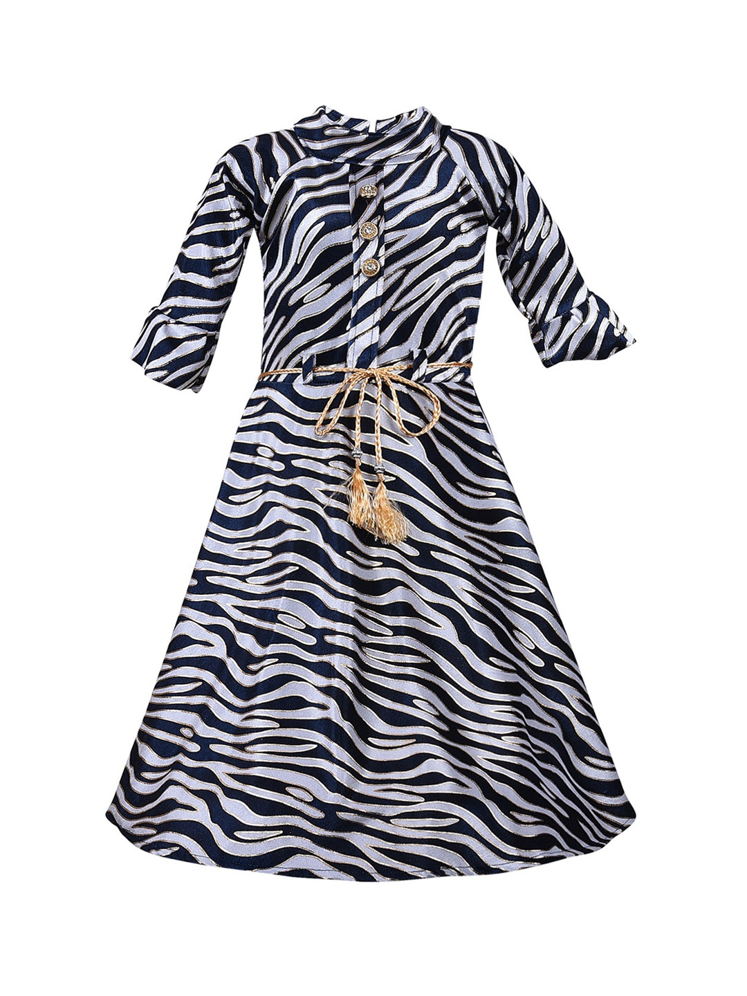 

Wish Karo Girls Black Printed Maxi Dress