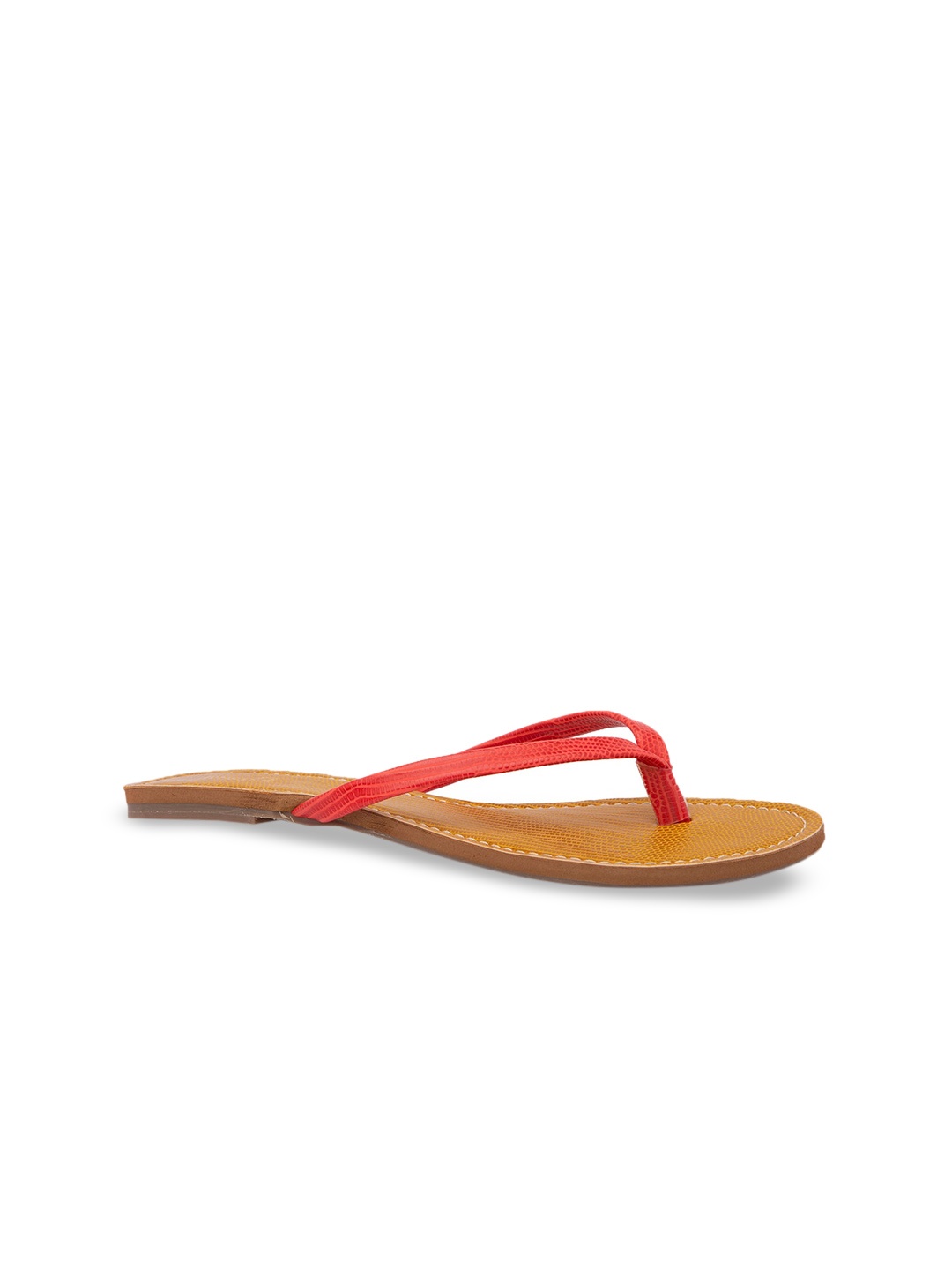 

Inc 5 Women Red Solid Open Toe Flats