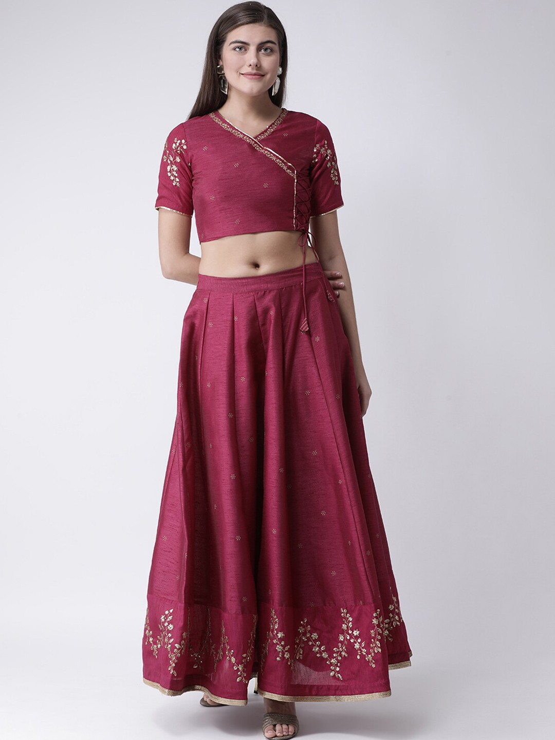 

Aayna Pink Ready to Wear Lehenga with Blouse