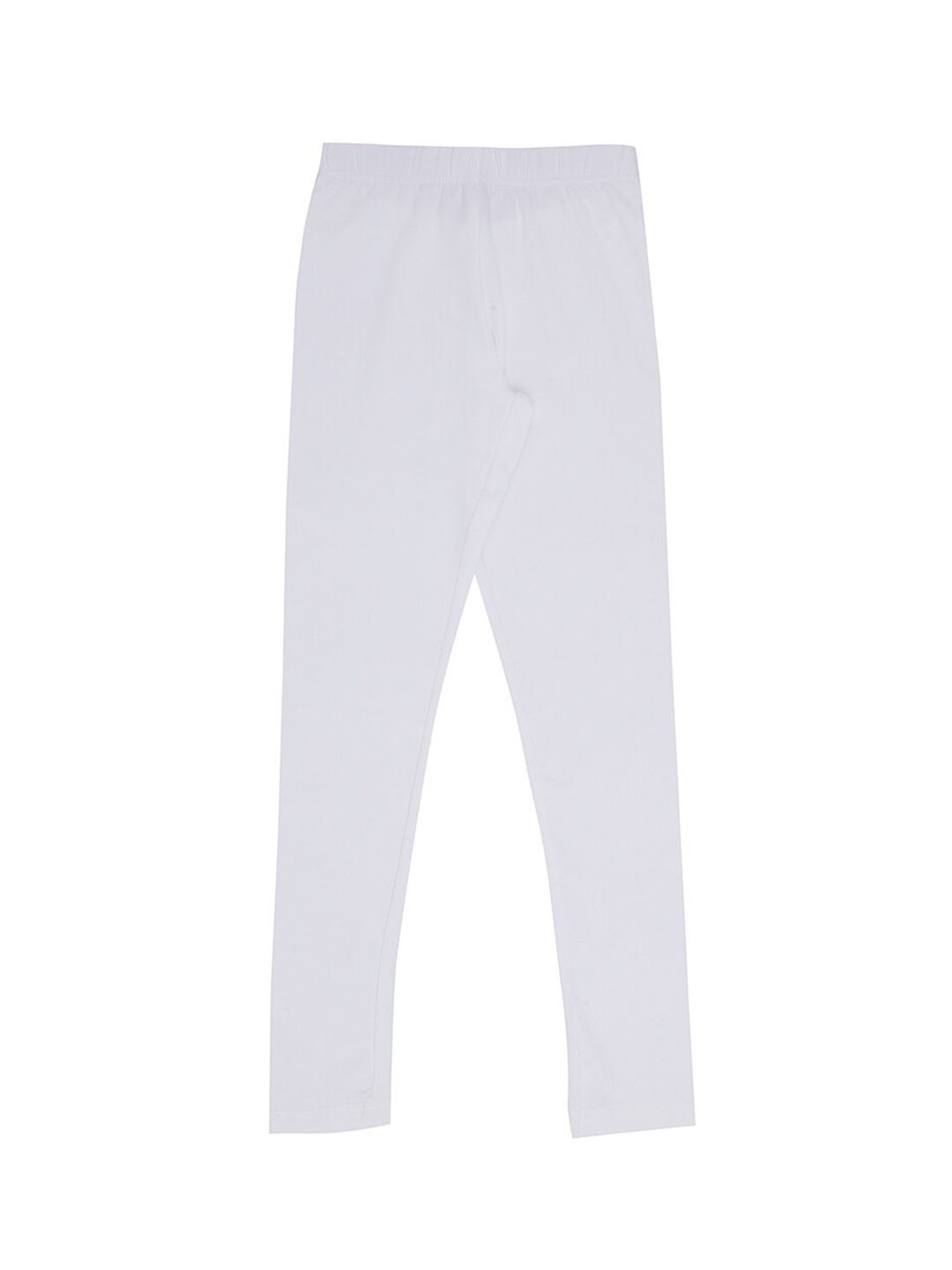 

Pantaloons Junior Girls White Solid Ankle-Length Leggings