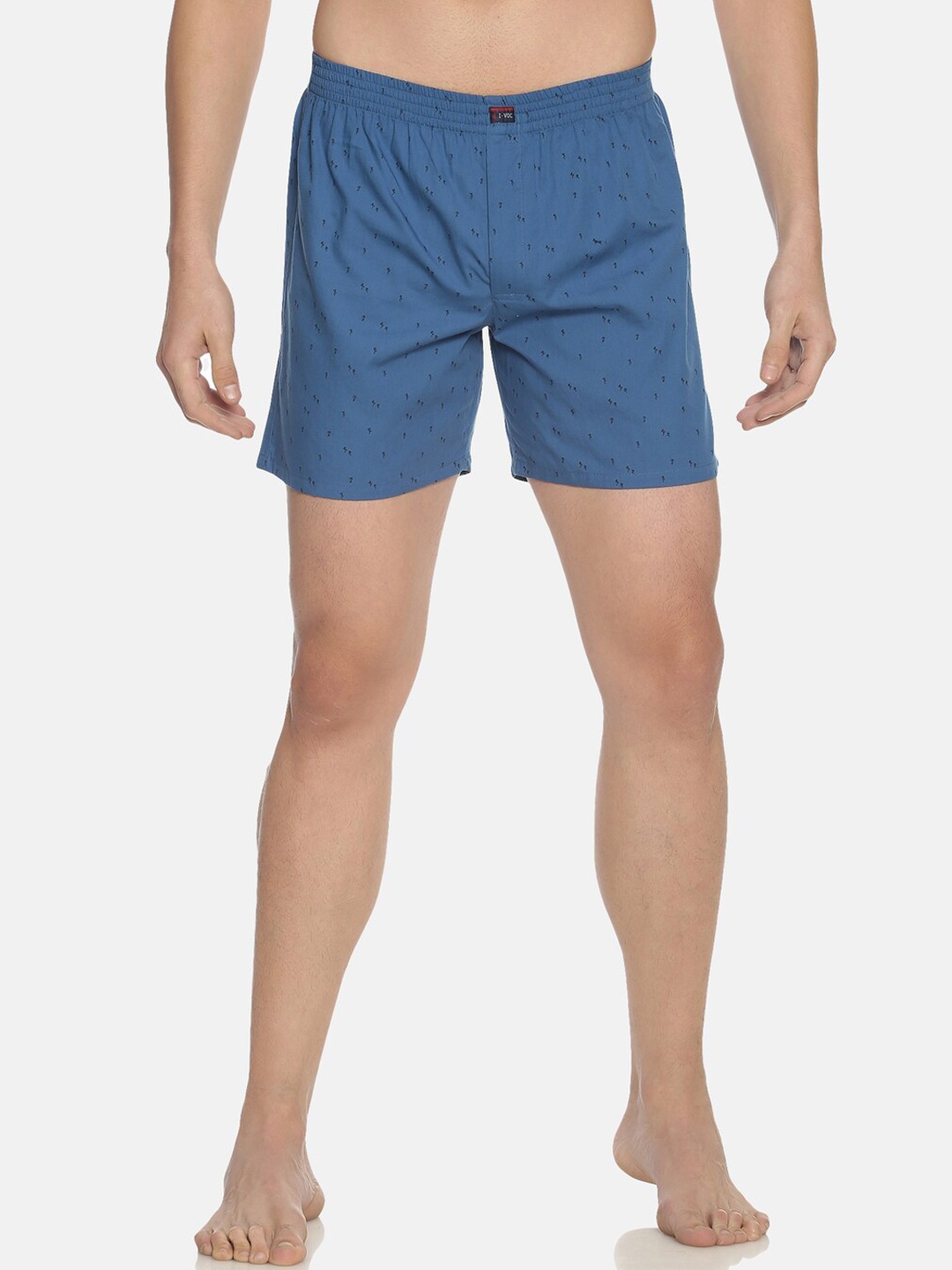 

IVOC Men Blue & Black Printed Pure Cotton Boxers