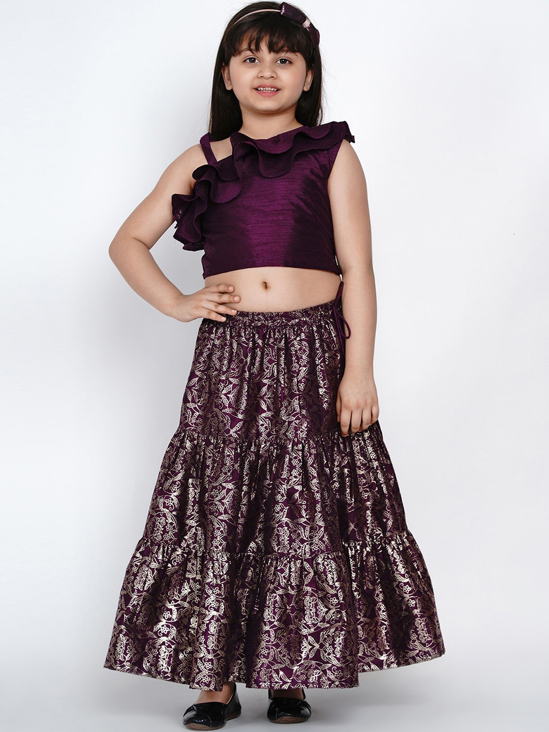 

Bitiya by Bhama Purple Ready to Wear Lehenga with Blouse