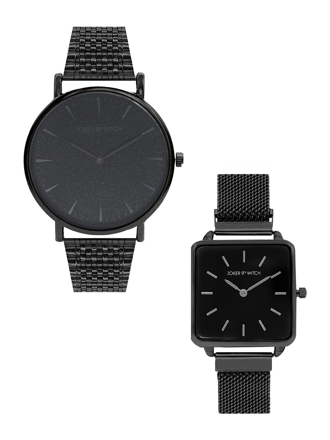

Joker & Witch His and Her Chip & Dale Watch Set, Black
