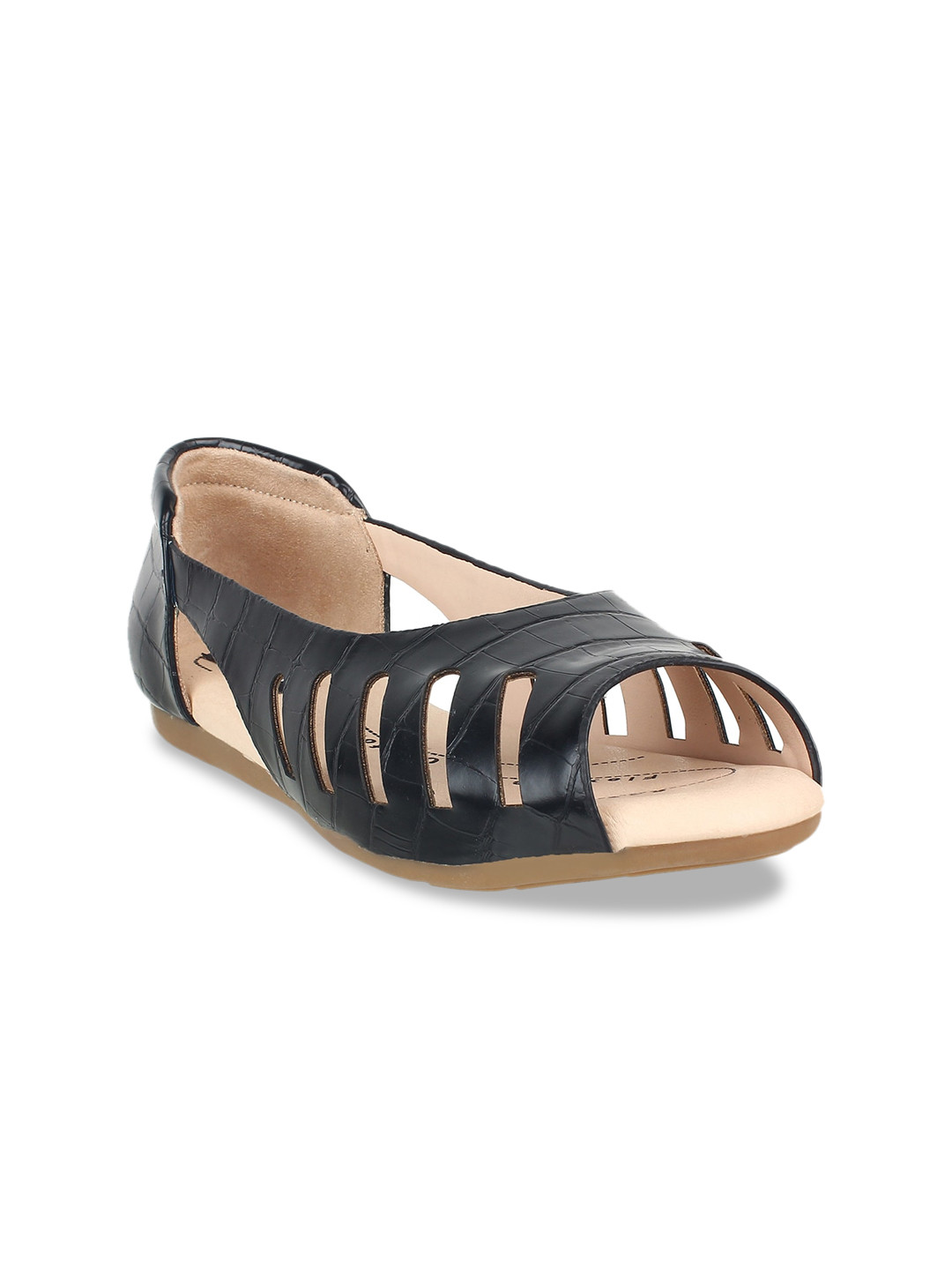 

Sherrif Shoes Women Black Open-Toe Flats