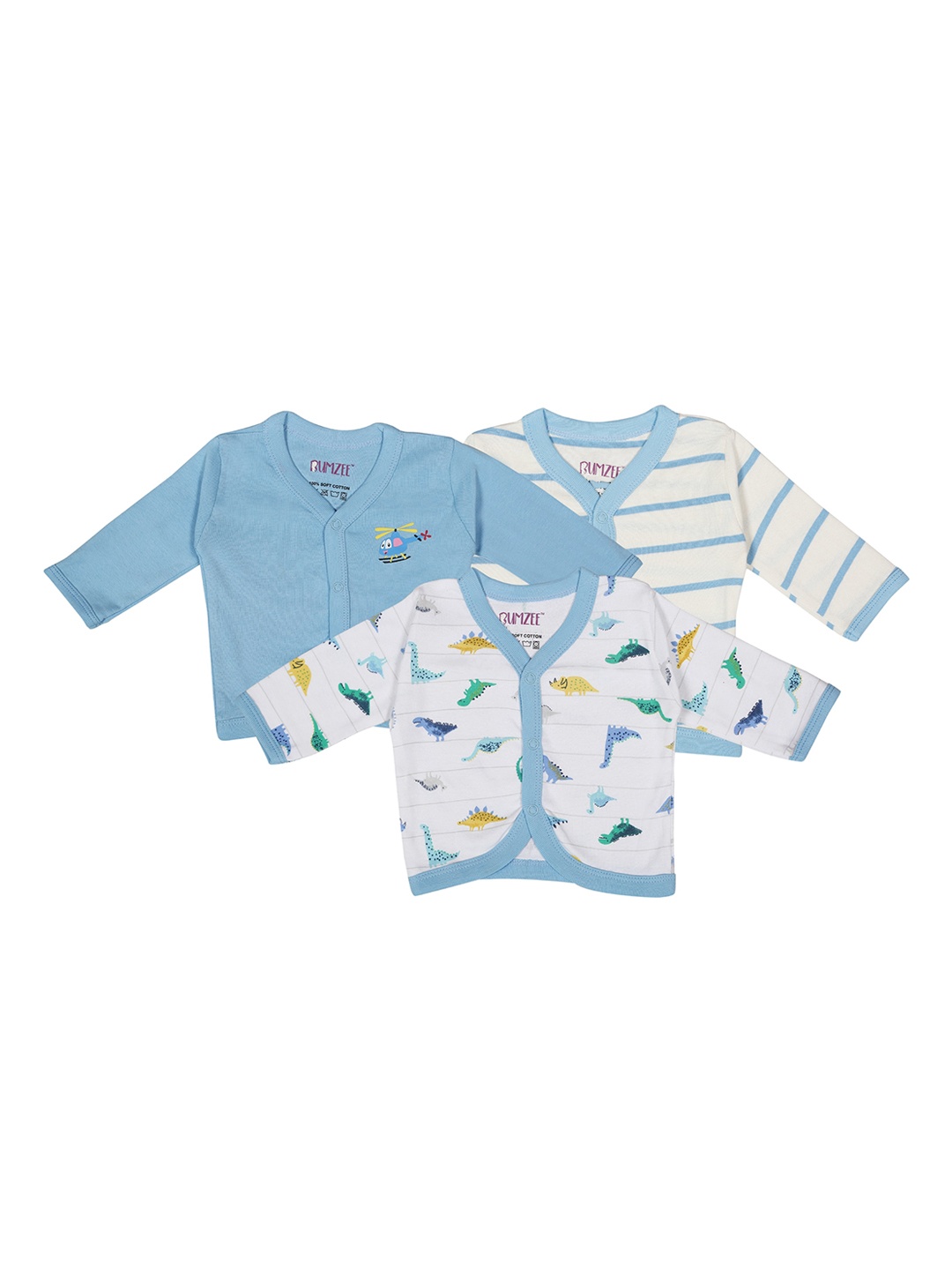 

BUMZEE Infant Kids Pack of 3 Jhablas Peb3111, Blue