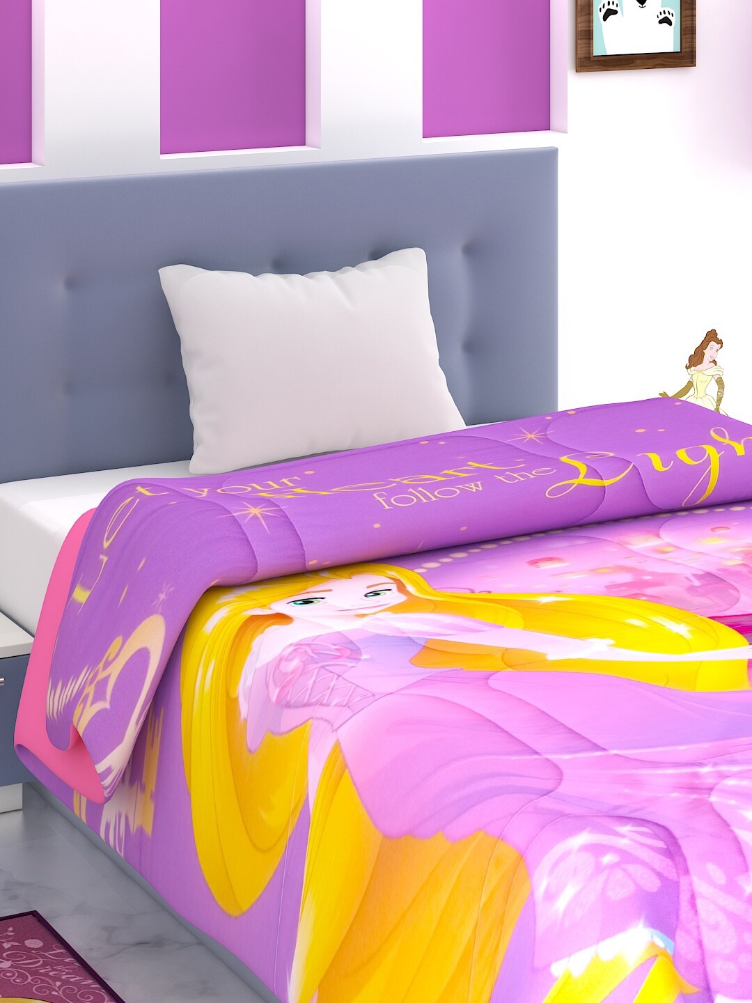 

Disney Purple & Yellow Cartoon Characters Mild Winter 300 GSM Single Bed Blanket