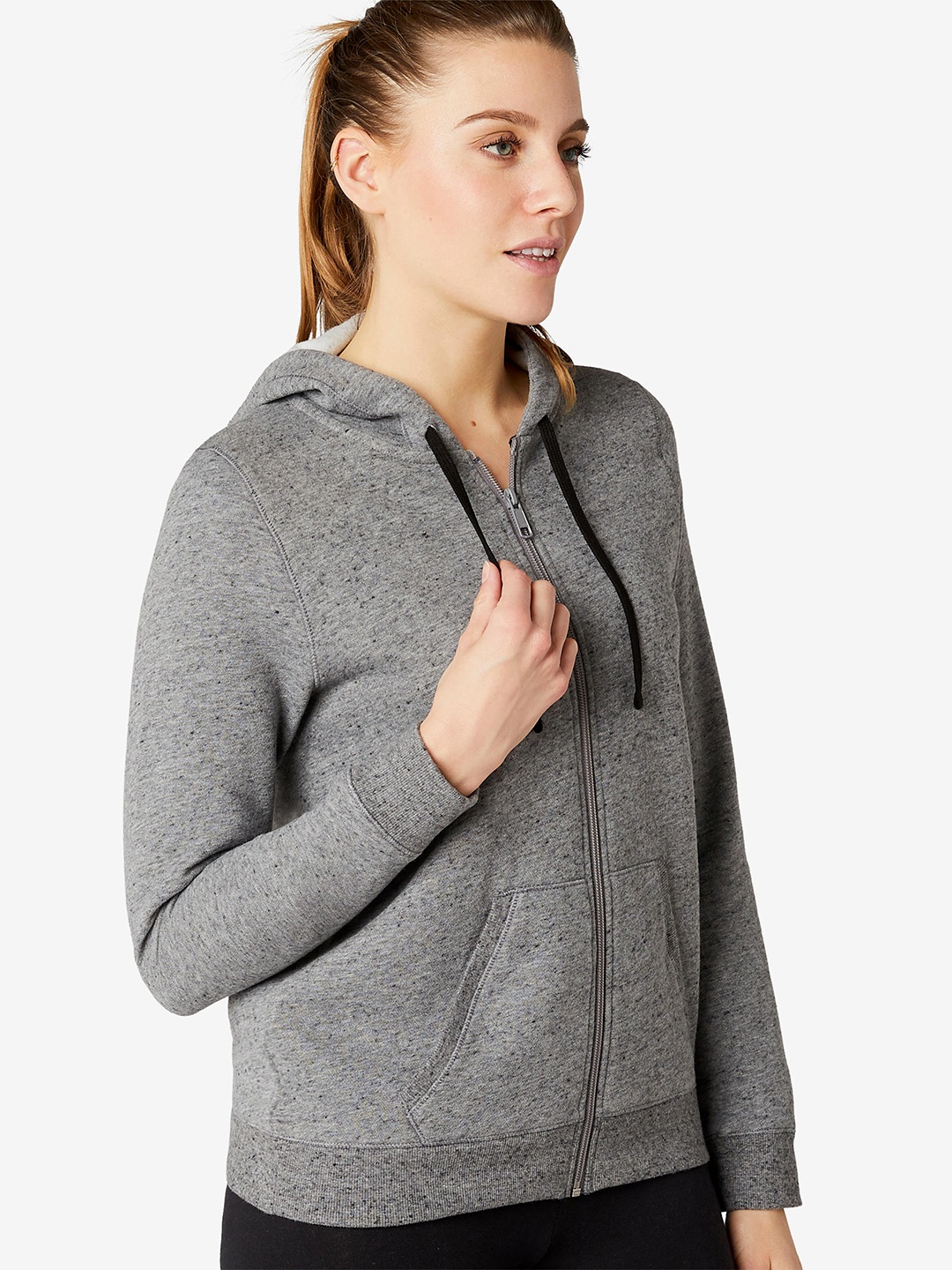 

NYAMBA By Decathlon Women Grey Self Design Insulator Sporty Jacket