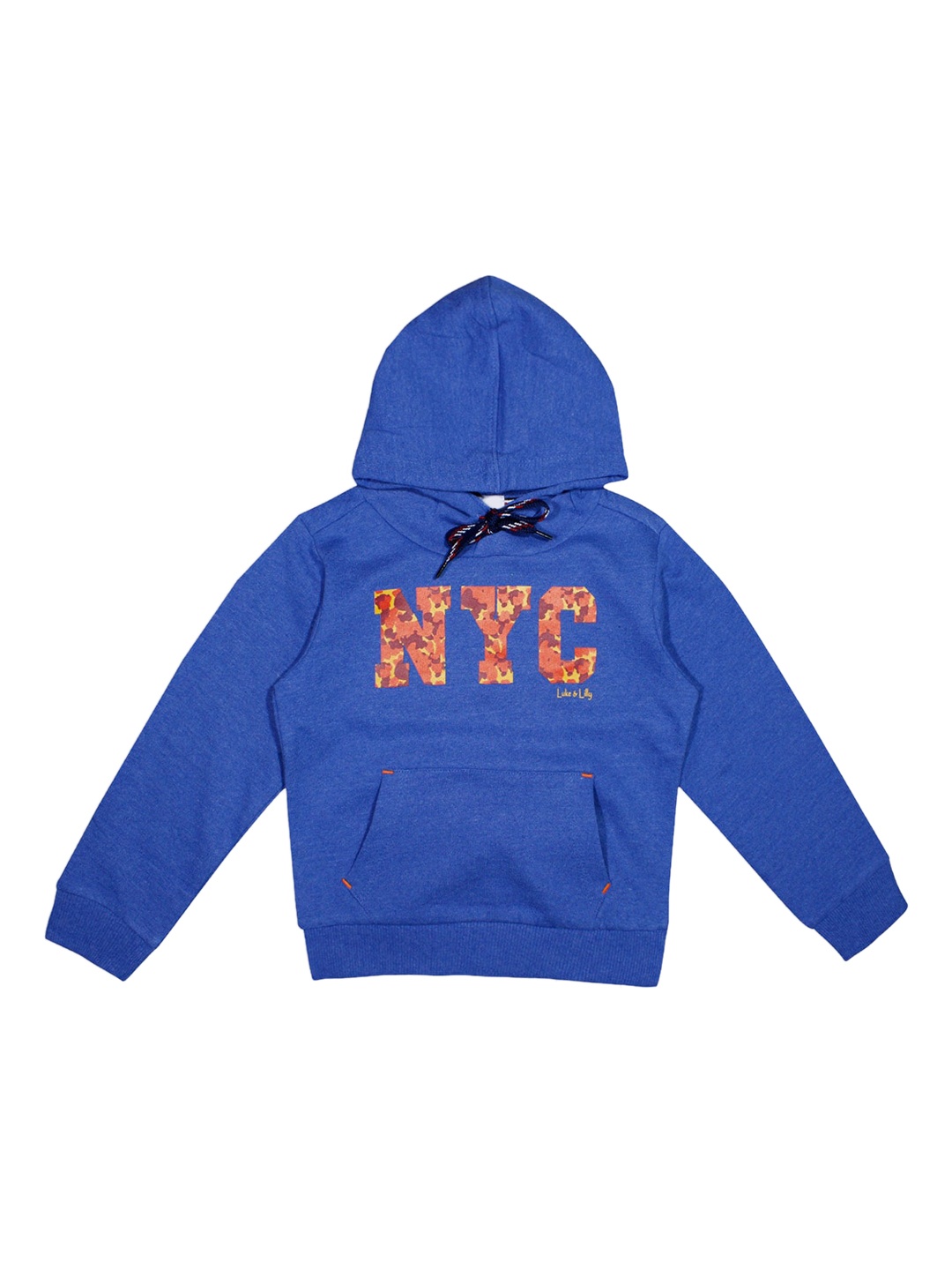 

Luke & Lilly Boys Blue Printed Hooded Sweatshirt