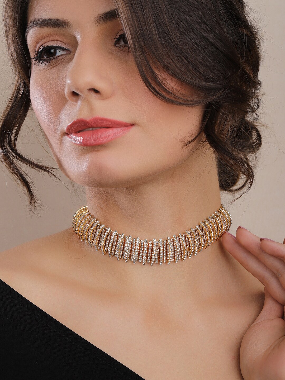 

Rubans Gold-Plated Choker Necklace