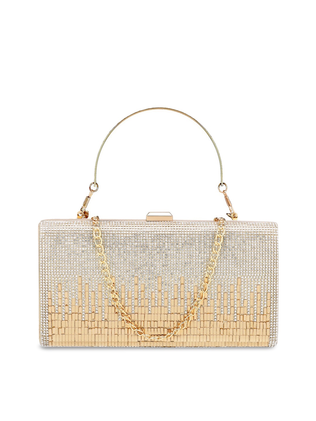 

WELBAWT Gold-Toned Embellished Purse Clutch