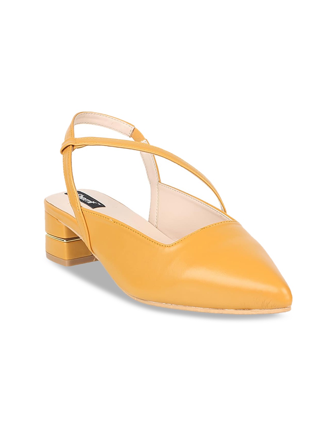 

Sherrif Shoes Women Mustard Yellow Solid Pumps