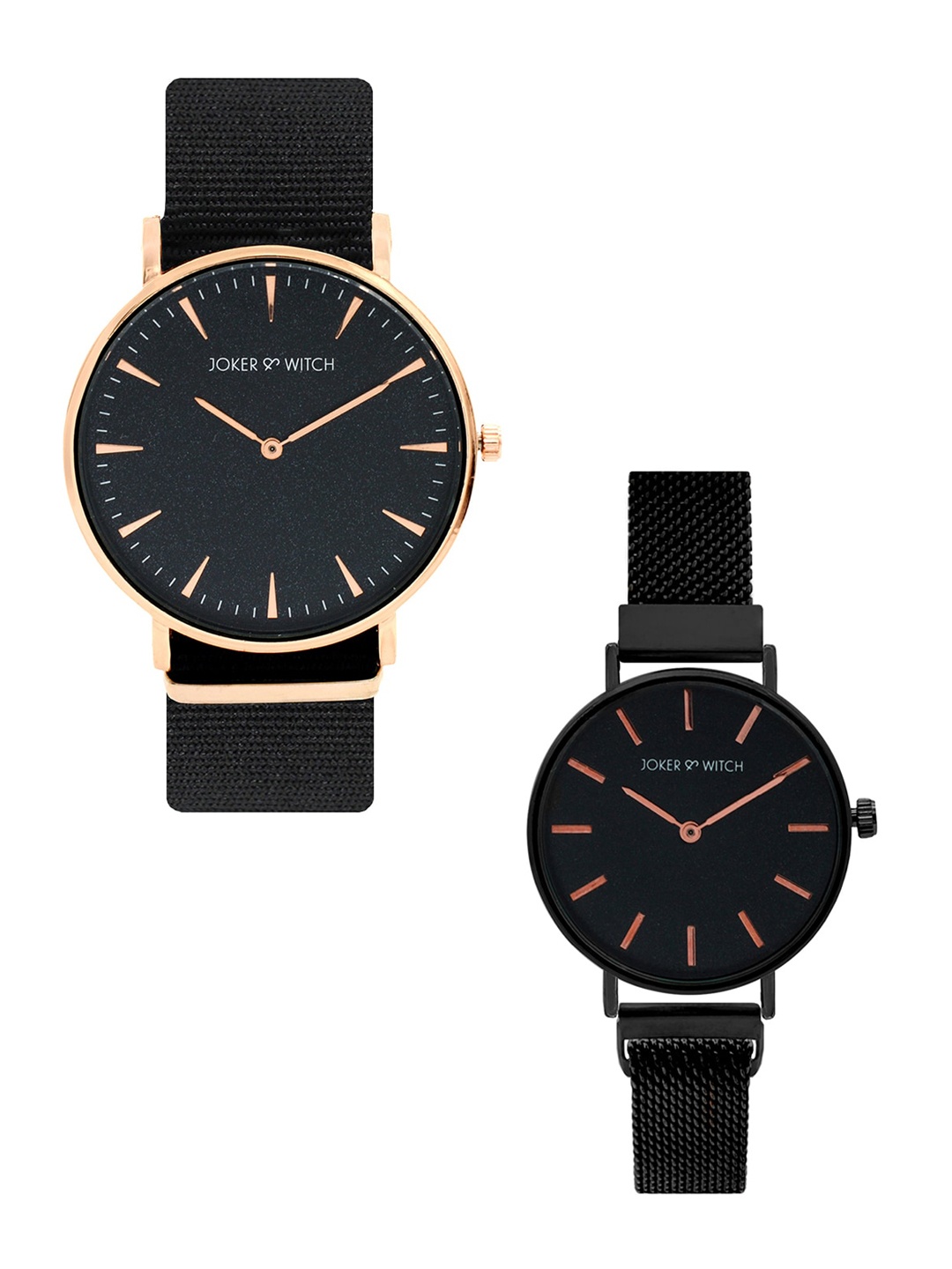 

Joker & Witch His and Her Kim & Ron Watch Gift Set - JWCW47, Black