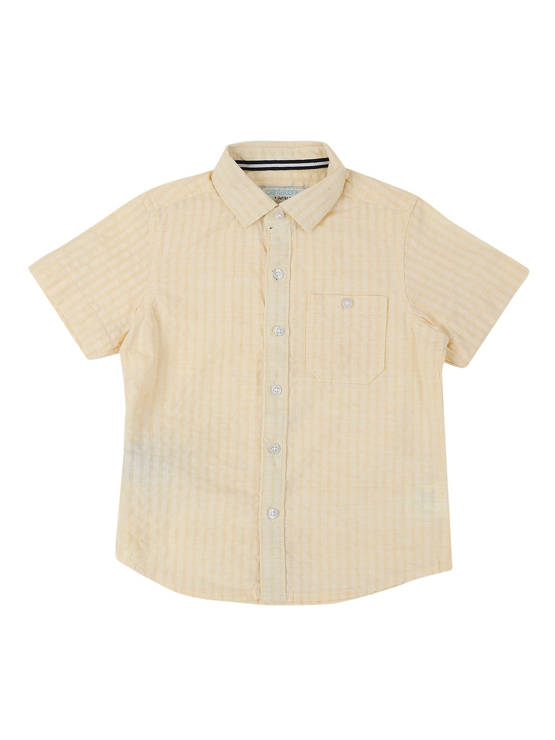 

Pantaloons Junior Boys Yellow Regular Fit Checked Casual Shirt
