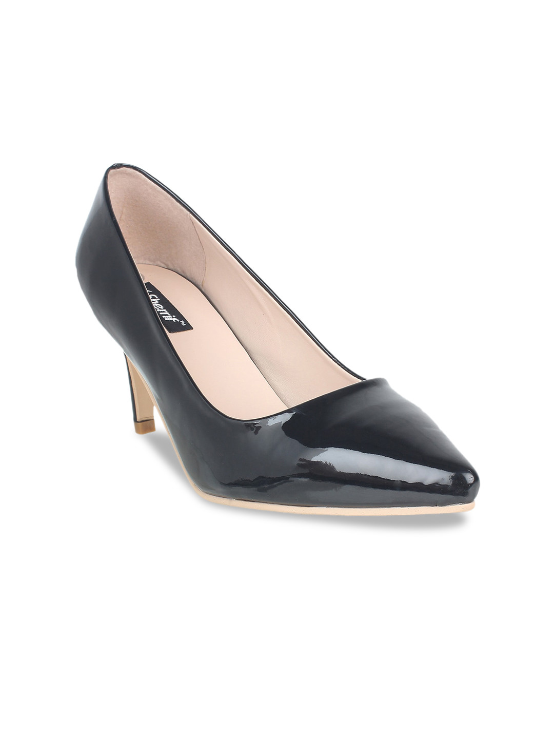 

Sherrif Shoes Women Black Solid Pumps