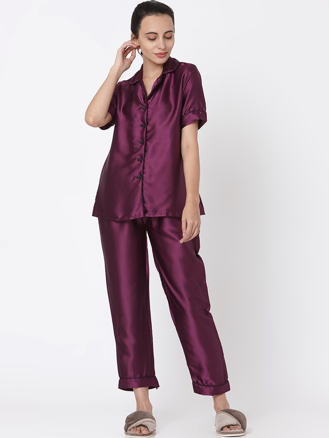 

Smarty Pants Women Purple Night suit