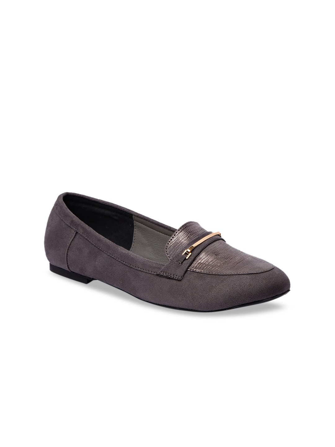

Inc 5 Women Taupe Textured Leather Loafers