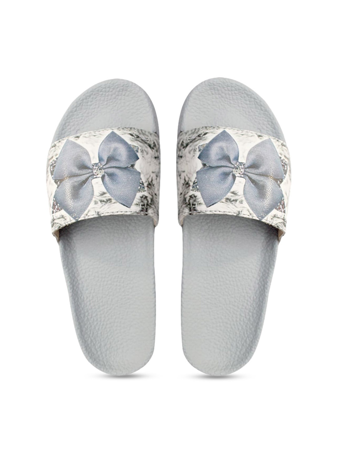 

FREECO Women Grey Printed Sliders