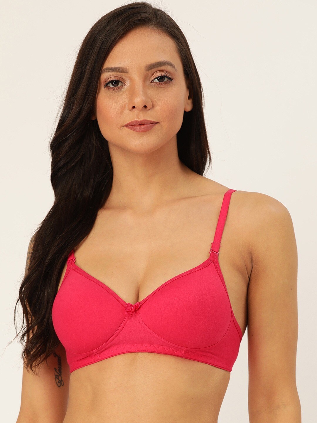 

Lady Lyka Fuchsia Pink Solid Non-Wired Lightly Padded T-shirt Bra MISTIQUE-FCA