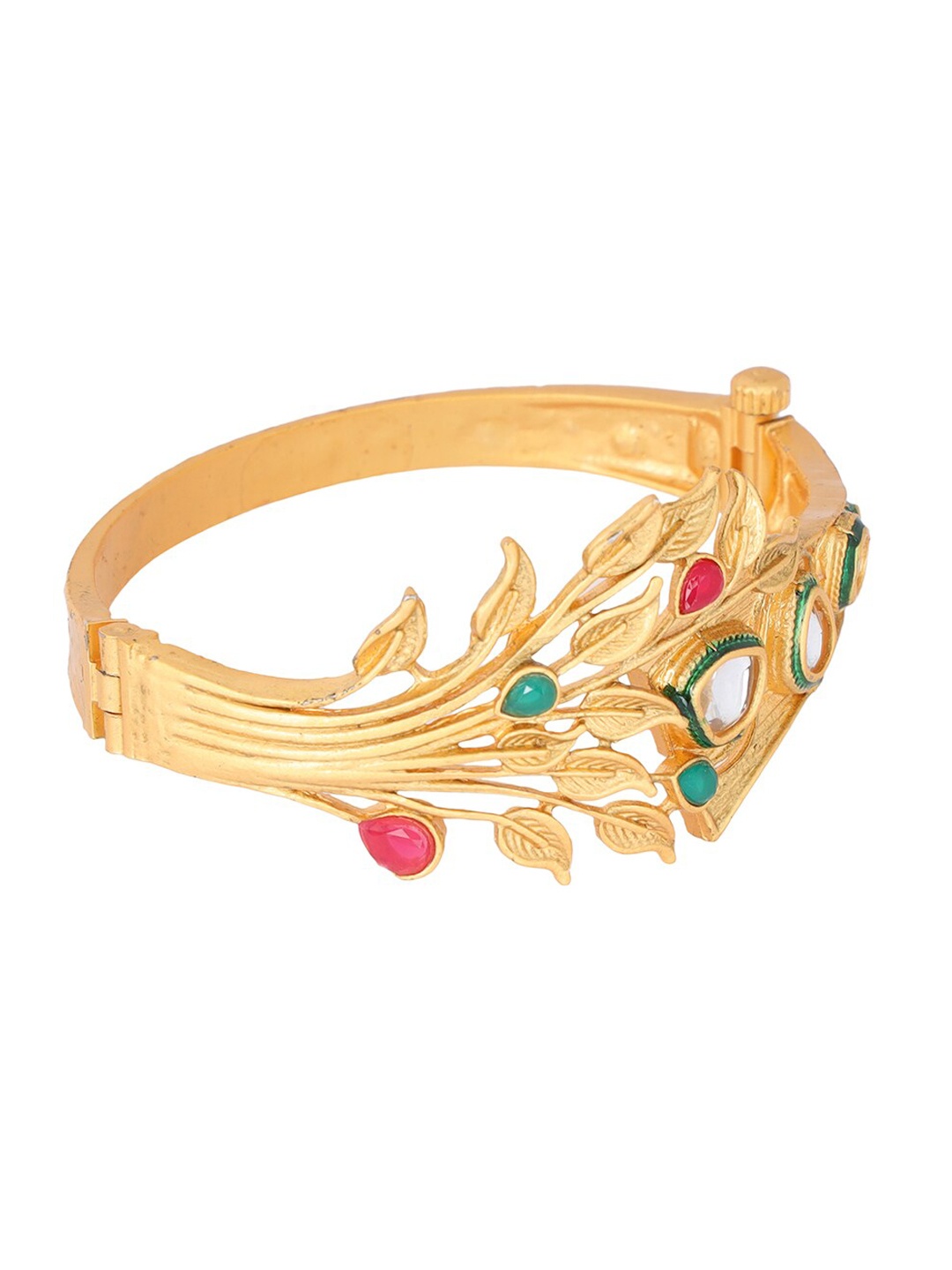 

ANIKAS CREATION Gold-Plated Handcrafted Bangle-Style Bracelet