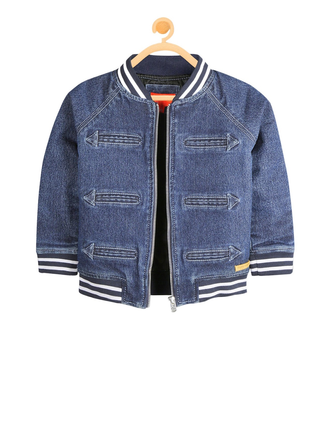 

Cherry Crumble Boys Blue Denim Warm Quilted Denim Jacket